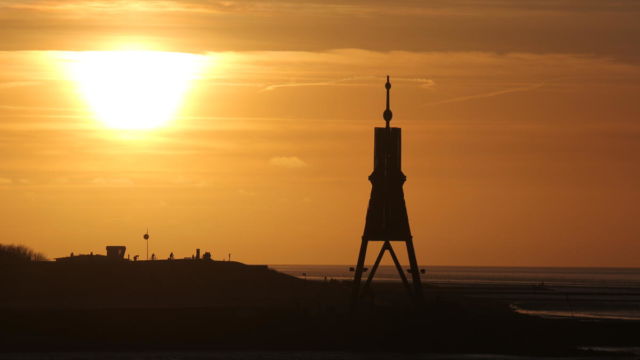 Sonnenuntergang Kugelbake
